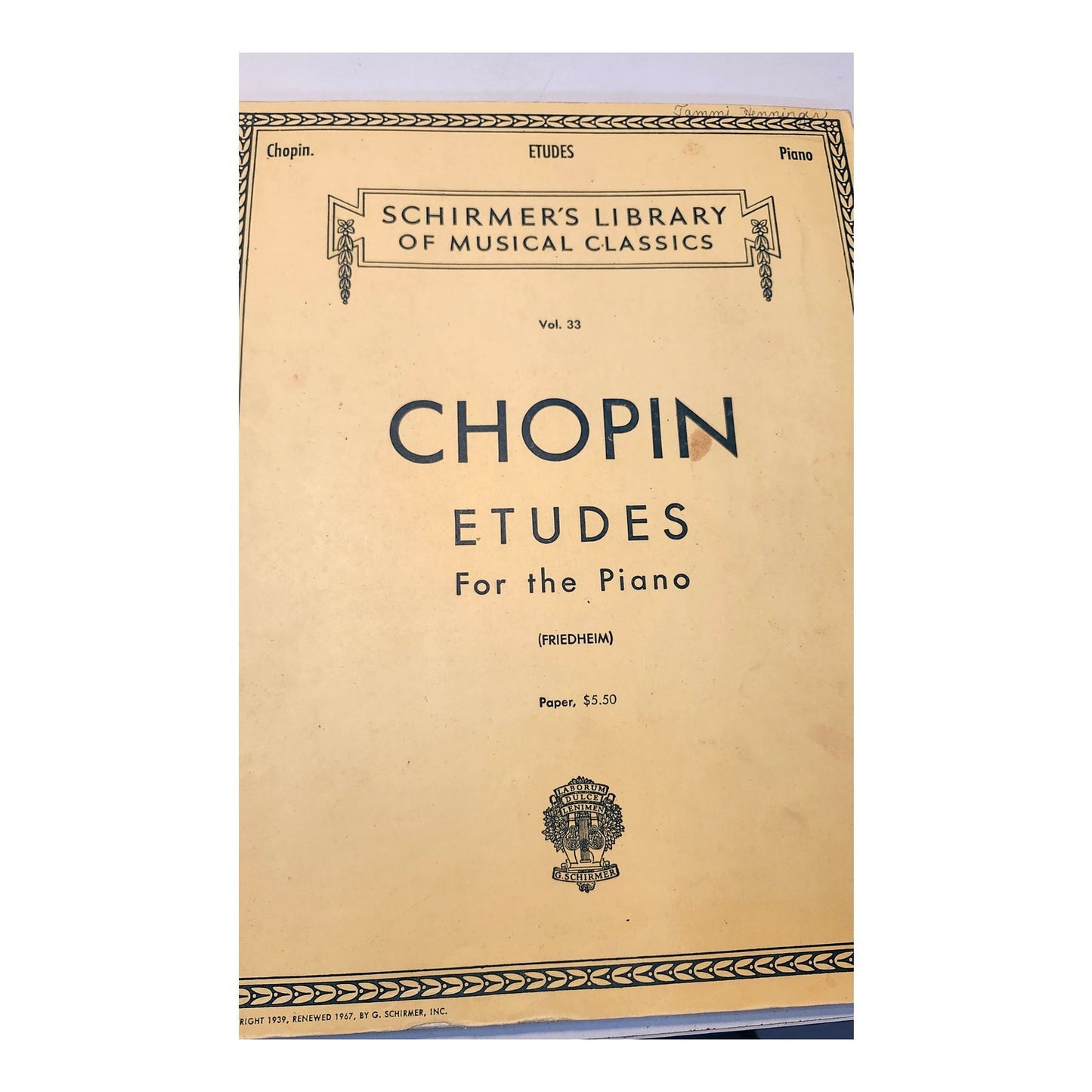 Chopin Schirmer’s Library Piano Sheet Music Classics Ballades Waltzes Lot of 4