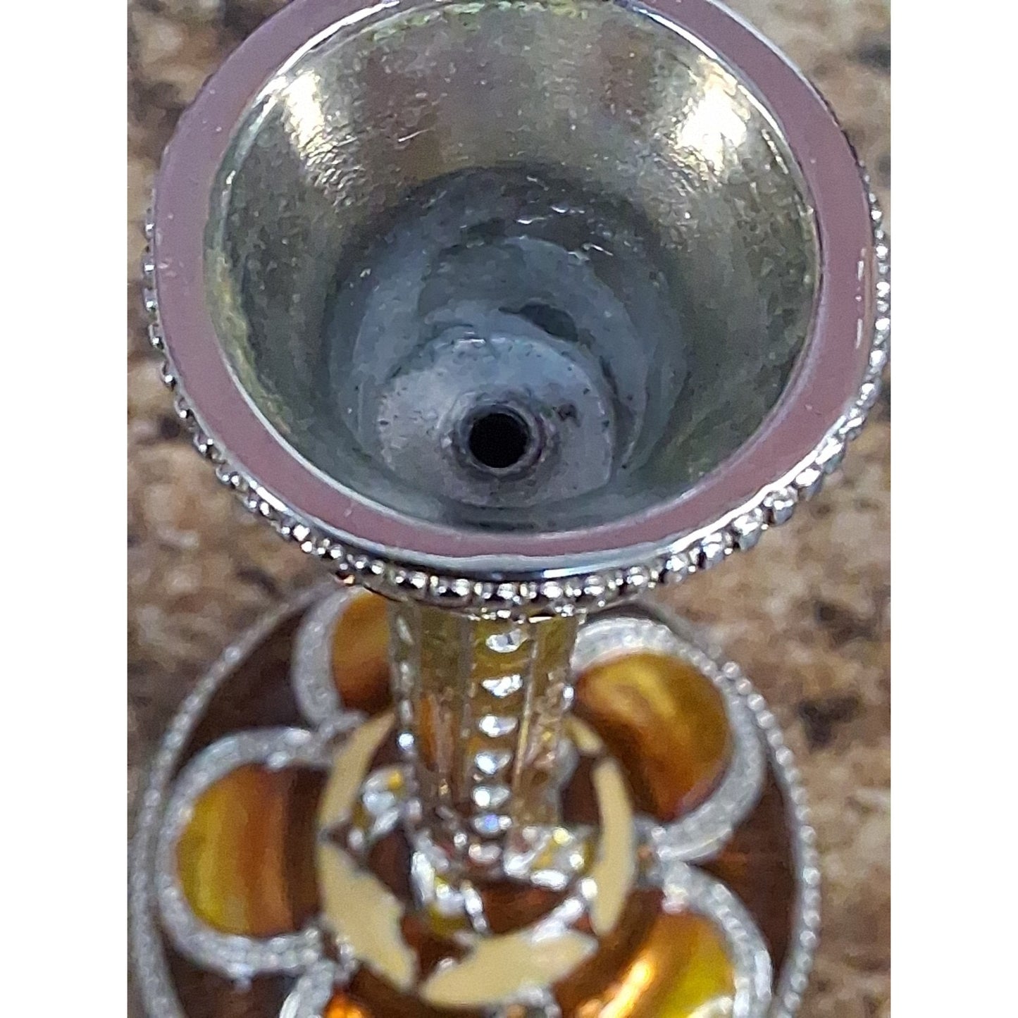 Jere' Wright Luxury Crystal Champagne Flute Sworavski Crystal Enamel