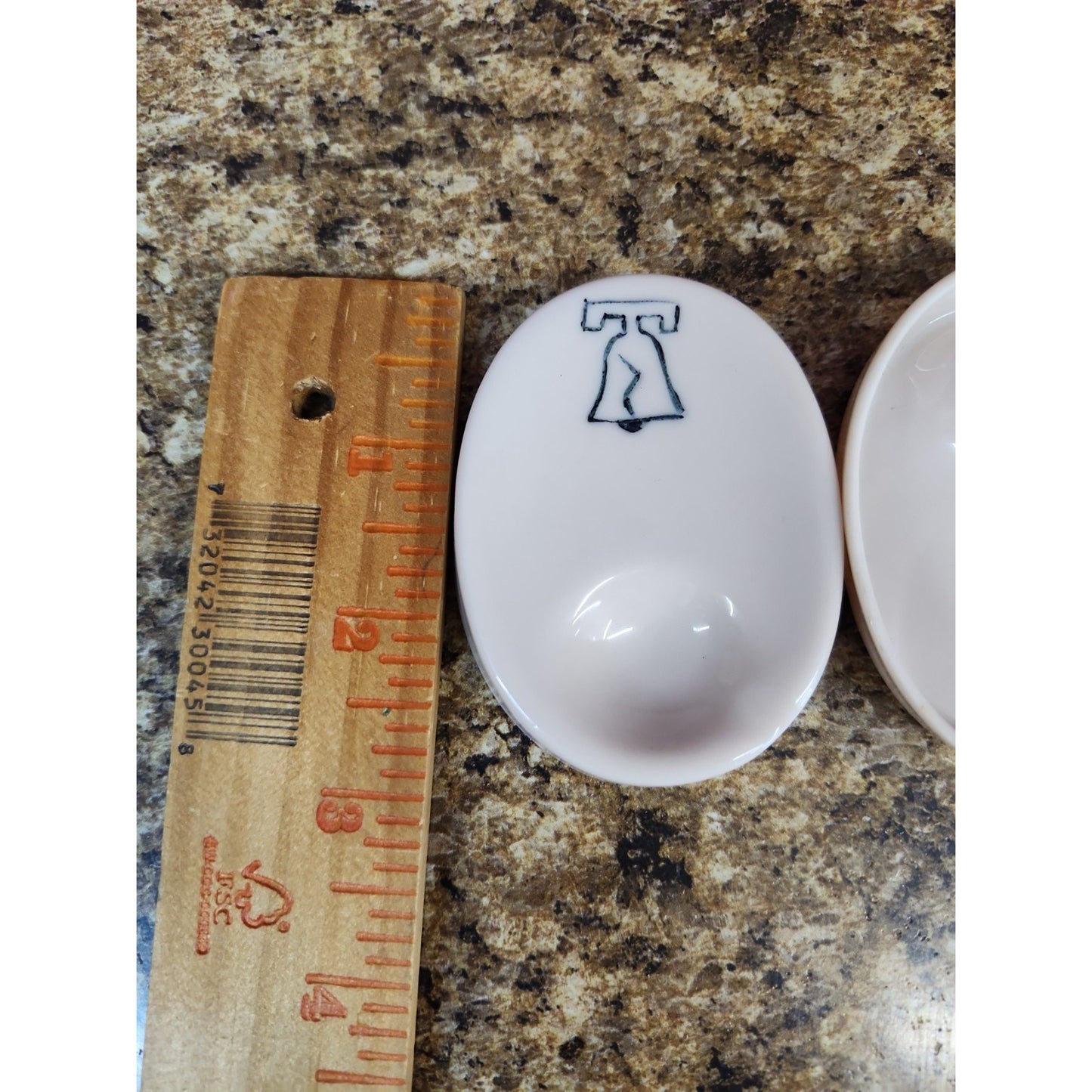 Lot Of 2 Vintage Open Salt Cellars Liberty Bell Restaurant Ware