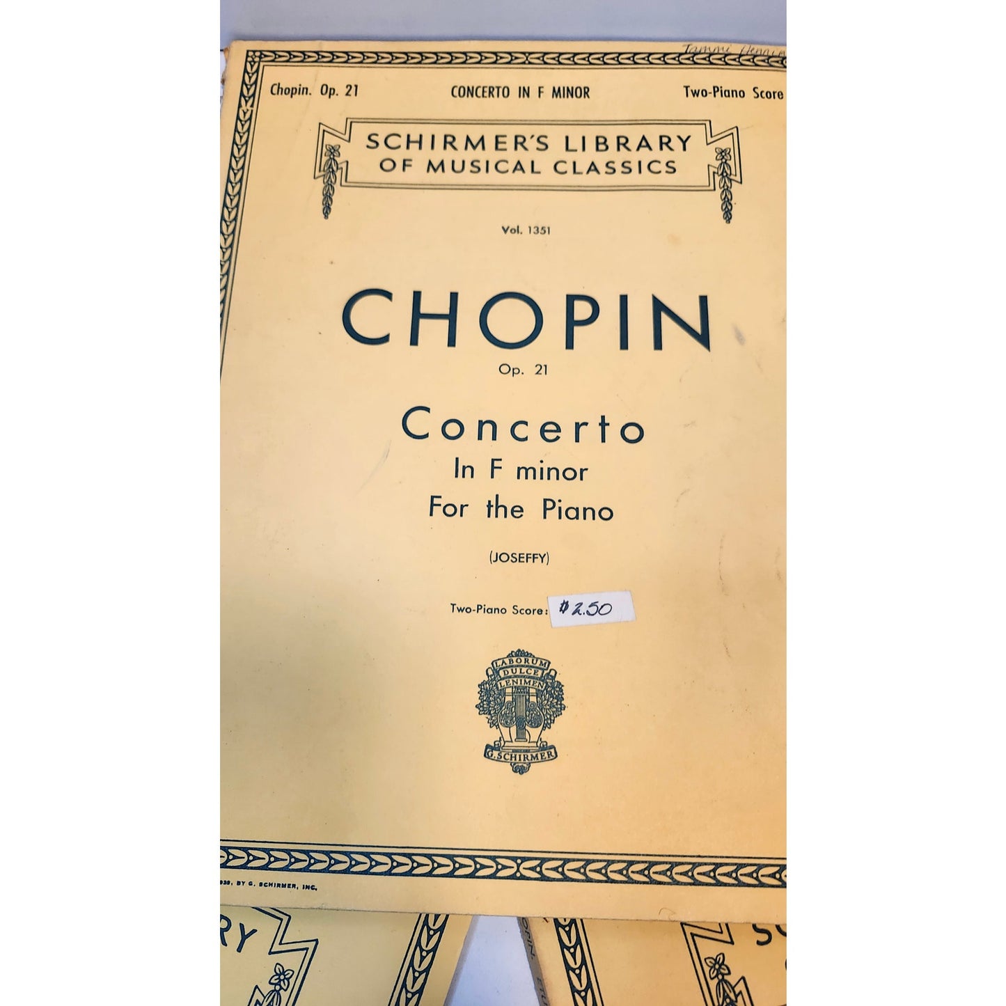 Chopin Schirmer’s Library Piano Sheet Music Classics Ballades Waltzes Lot of 4