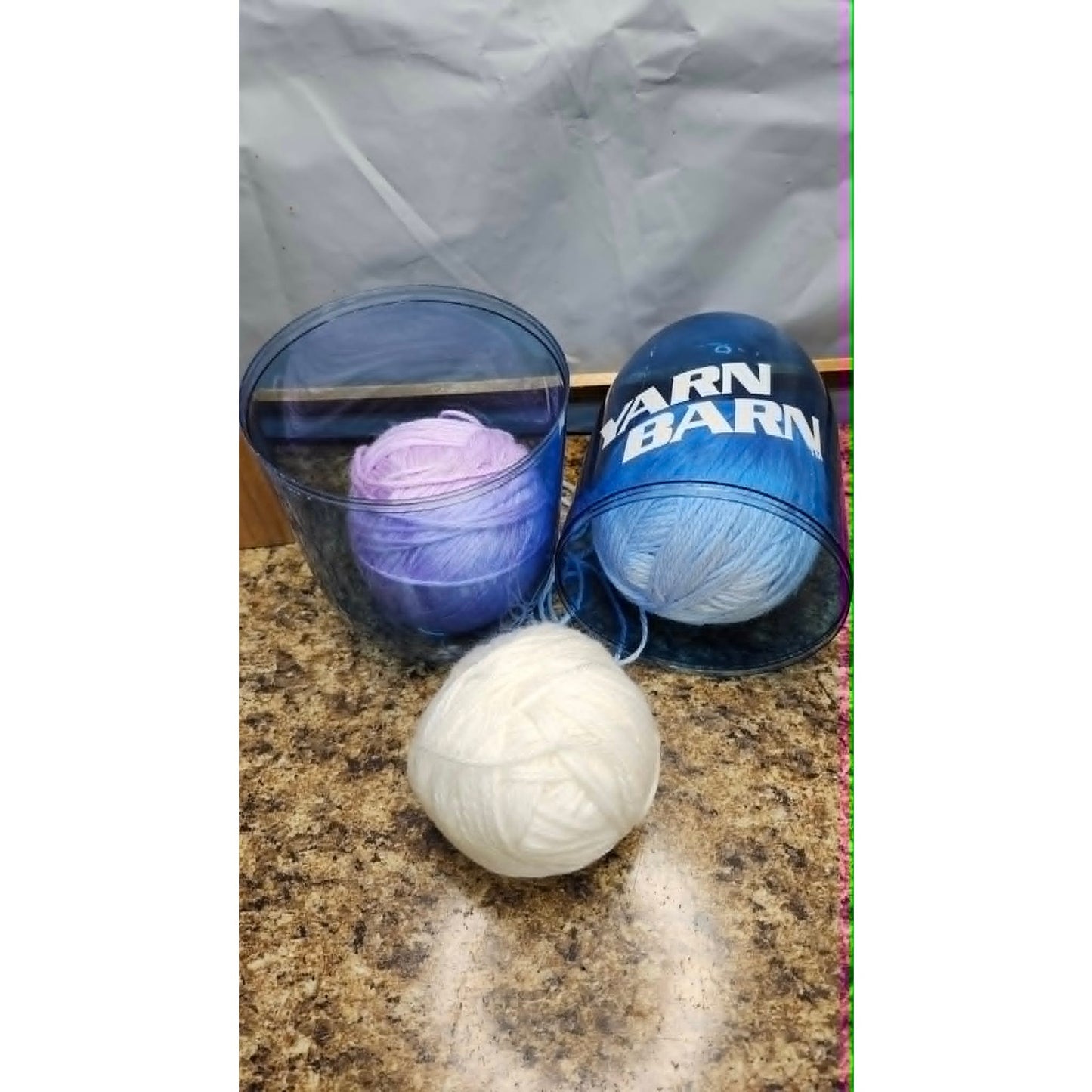 Yarn Barn Yarn Set Blue White Purple Yarn Crochet Pack See pics