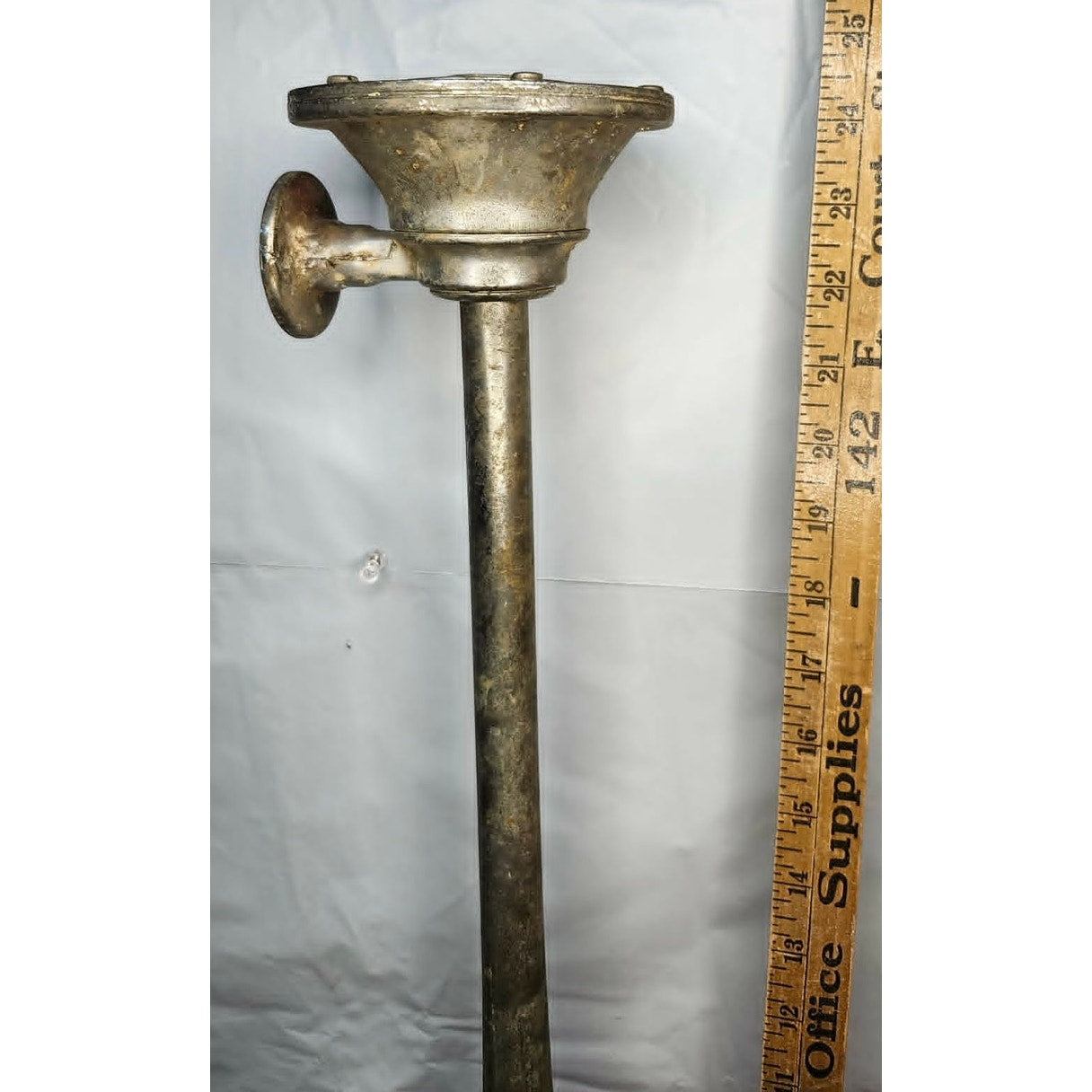 Vintage Grover Products Los Angeles Air Horn Single Trumpet Gray Semi Truck 24"