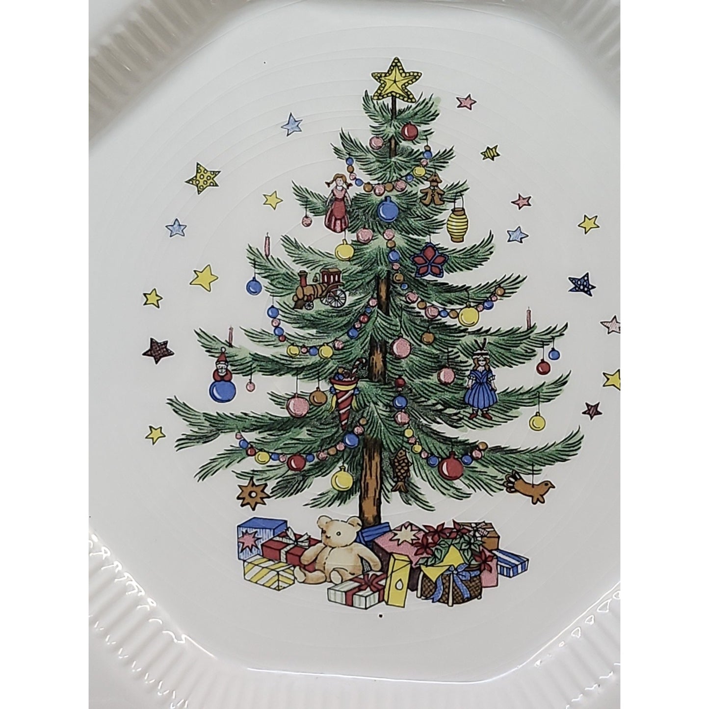 Set Of 4- Nikko Japan CHRISTMASTIME Octagon Dinner Plates 10.75”