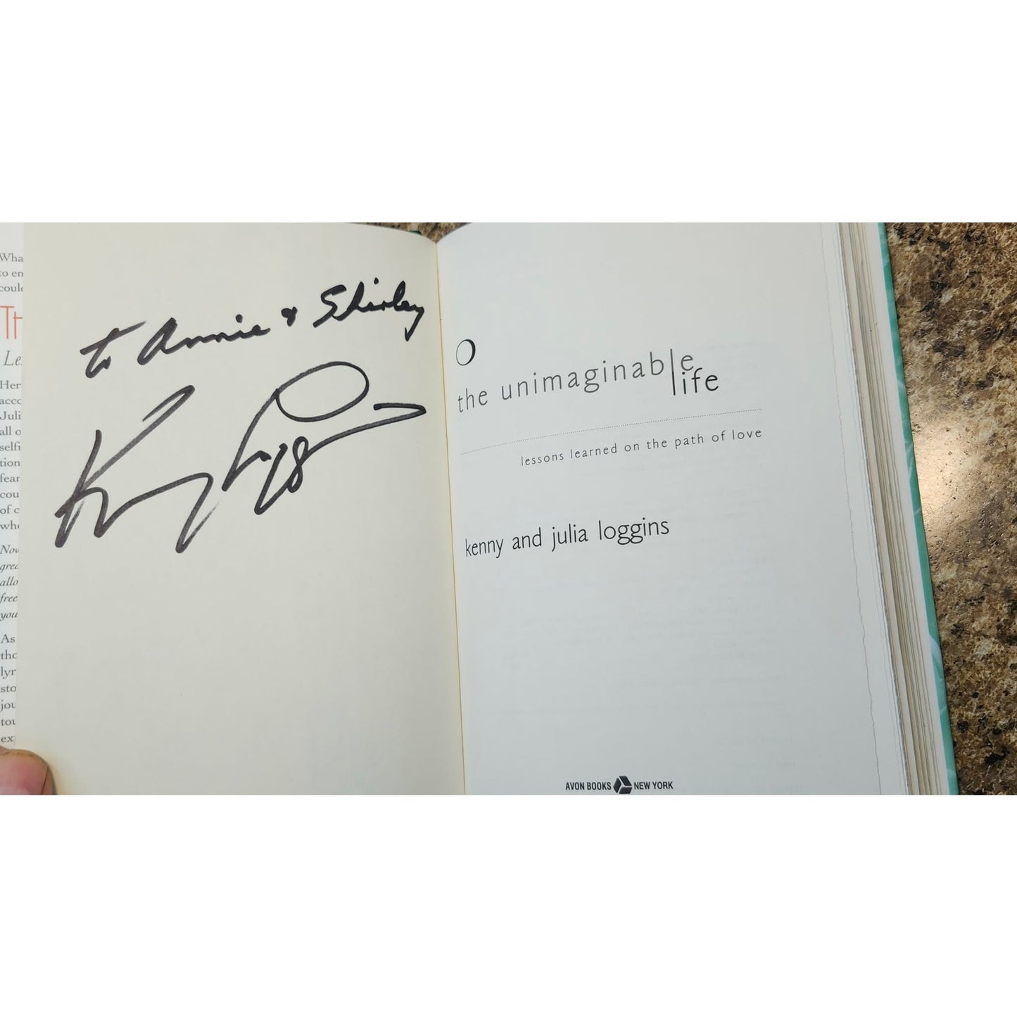 Signed The Unimaginable Life Kenny & Julia Loggins Path of Love Hardcover