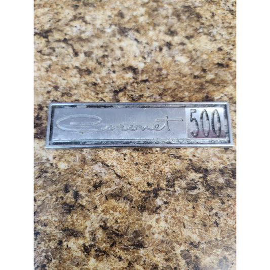 1965 Dodge Coronet 500 door panel badge 2572357 Mopar Chrysler Vintage OEM
