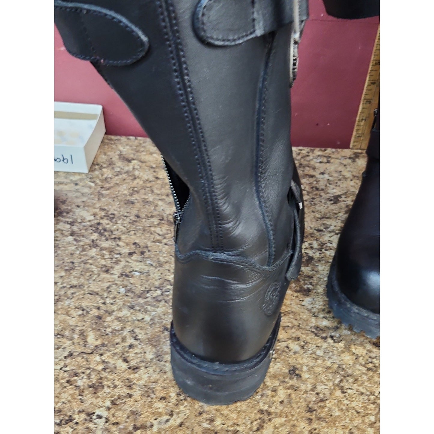 Milwaukee Leather 9020W Men's Black Leather WIDE Width Engineer Motorcycle Boots