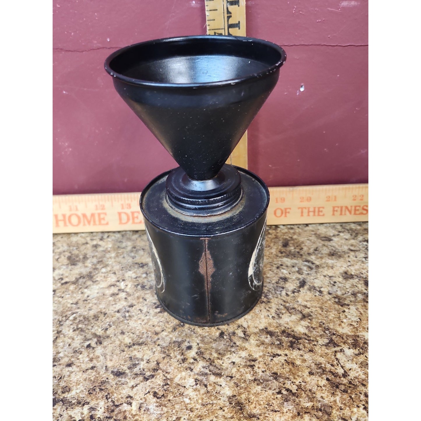 Vintage Patriotic Eagle Ashtray Smokeless Desk Tobacciana Funnel Black Metal