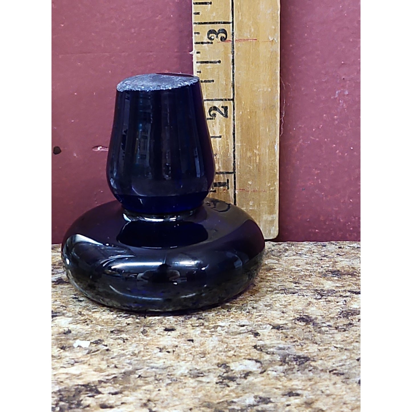 Blenko Colbalt Blue Glass Mushroom Stopper