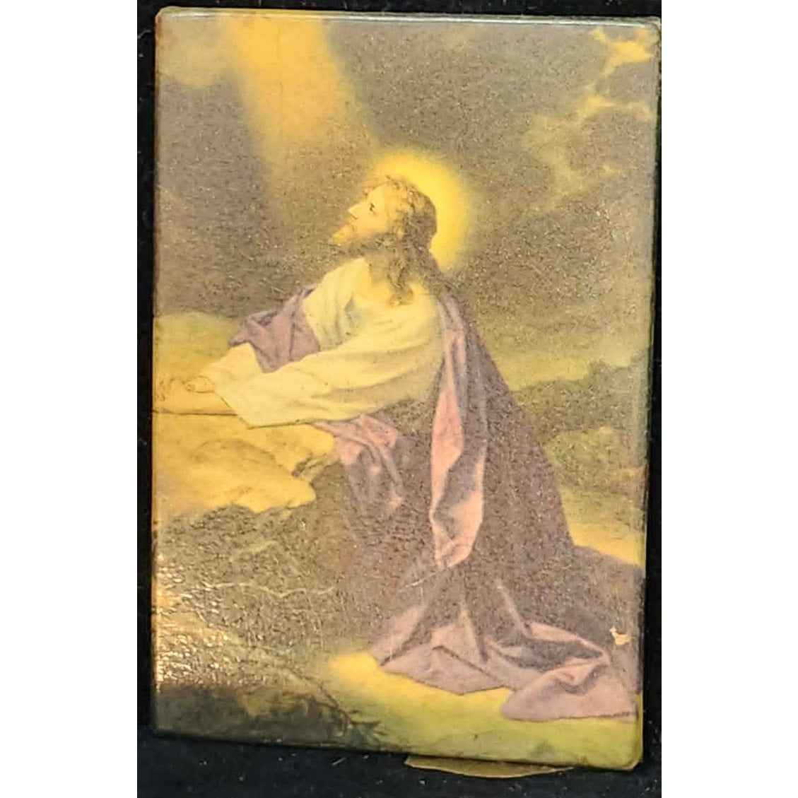 Vintage Pocket Mirror Christ in The Garden of Gethsemane By Heinrich Hofmann