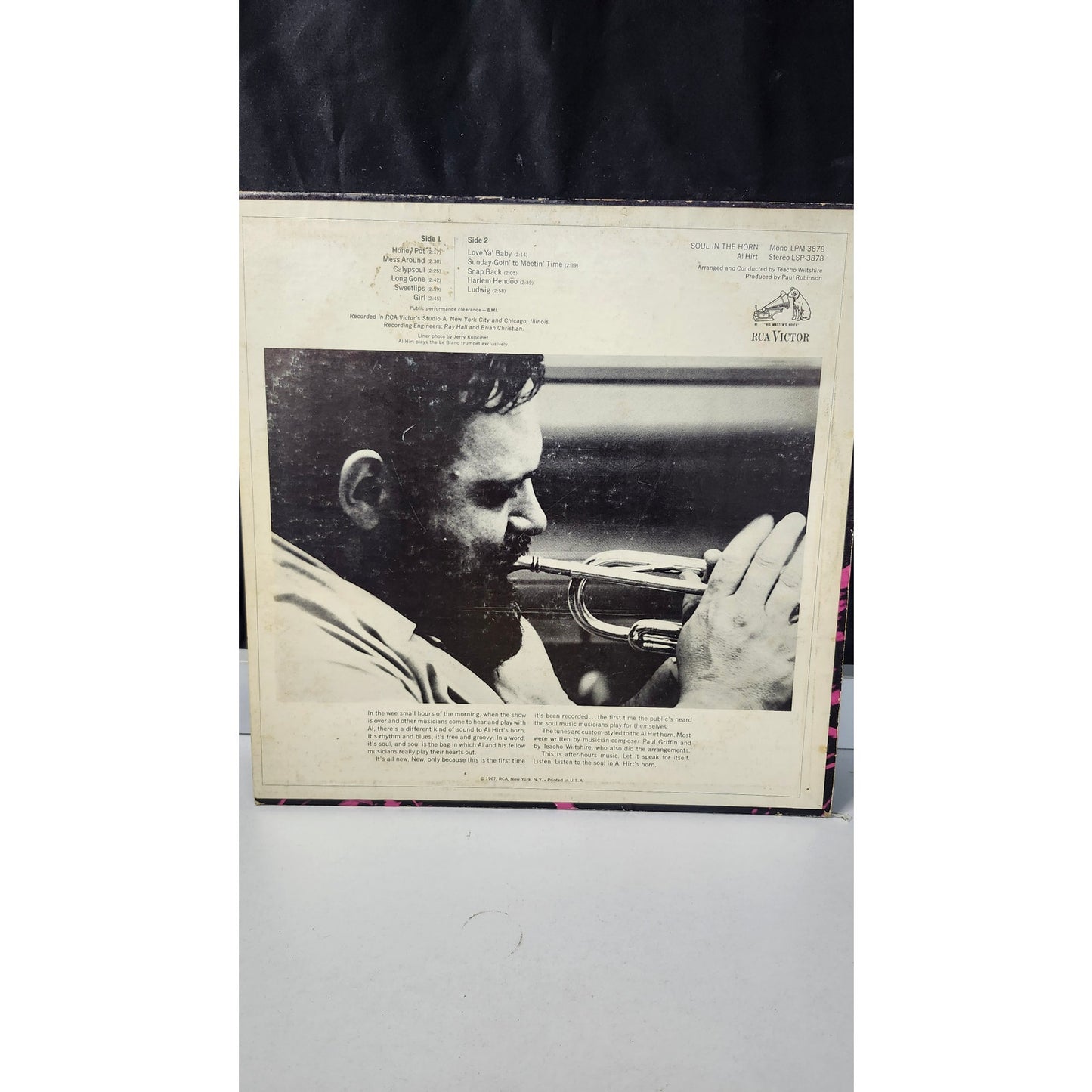 Vintage 1967 Al Hirt Soul In The Horn LP RCA Victor LSP-3878 Jazz Trumpet Vinyl