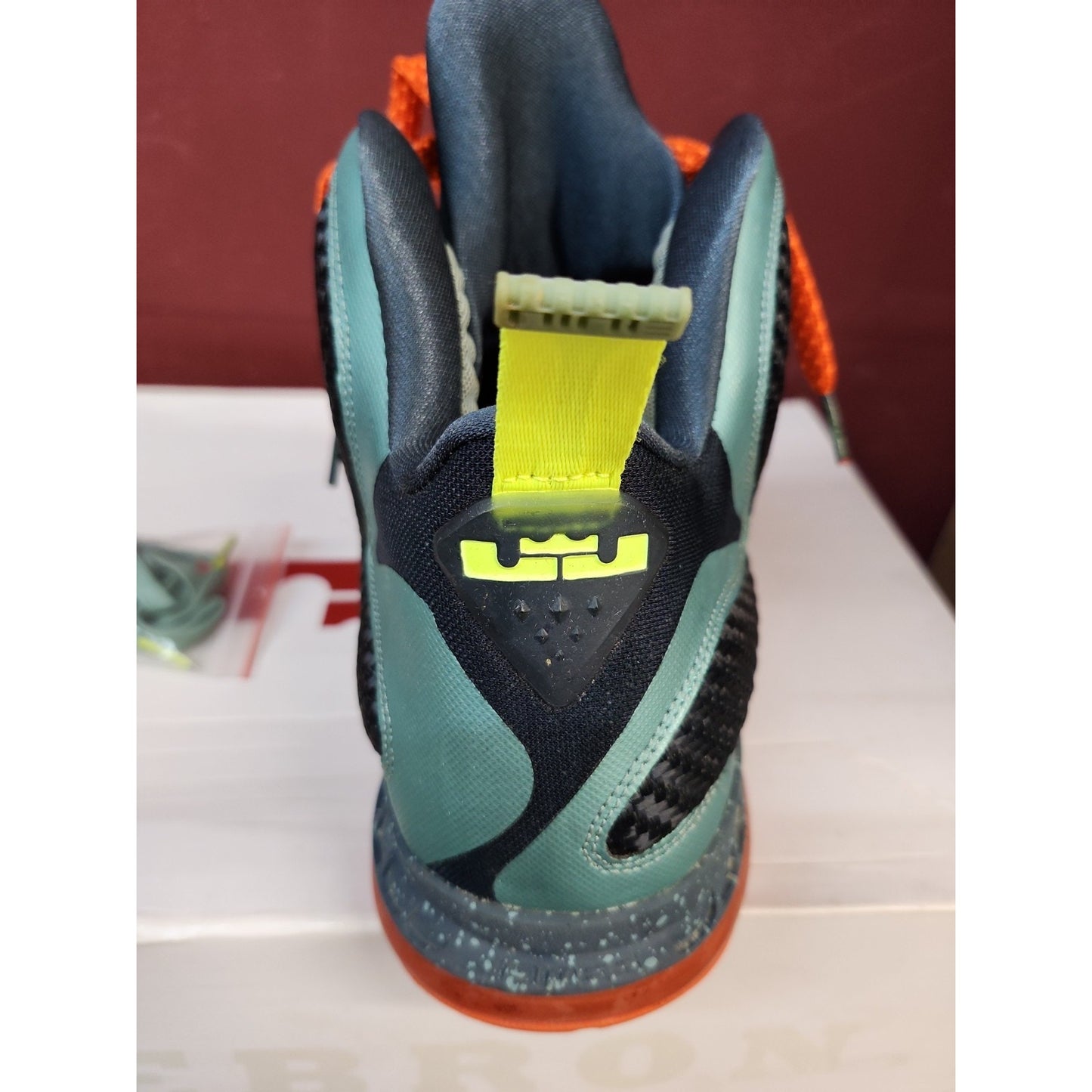 2011 Nike Zoom Lebron 9 IX Cannon Blue Orange Volt Men’s Size 12
