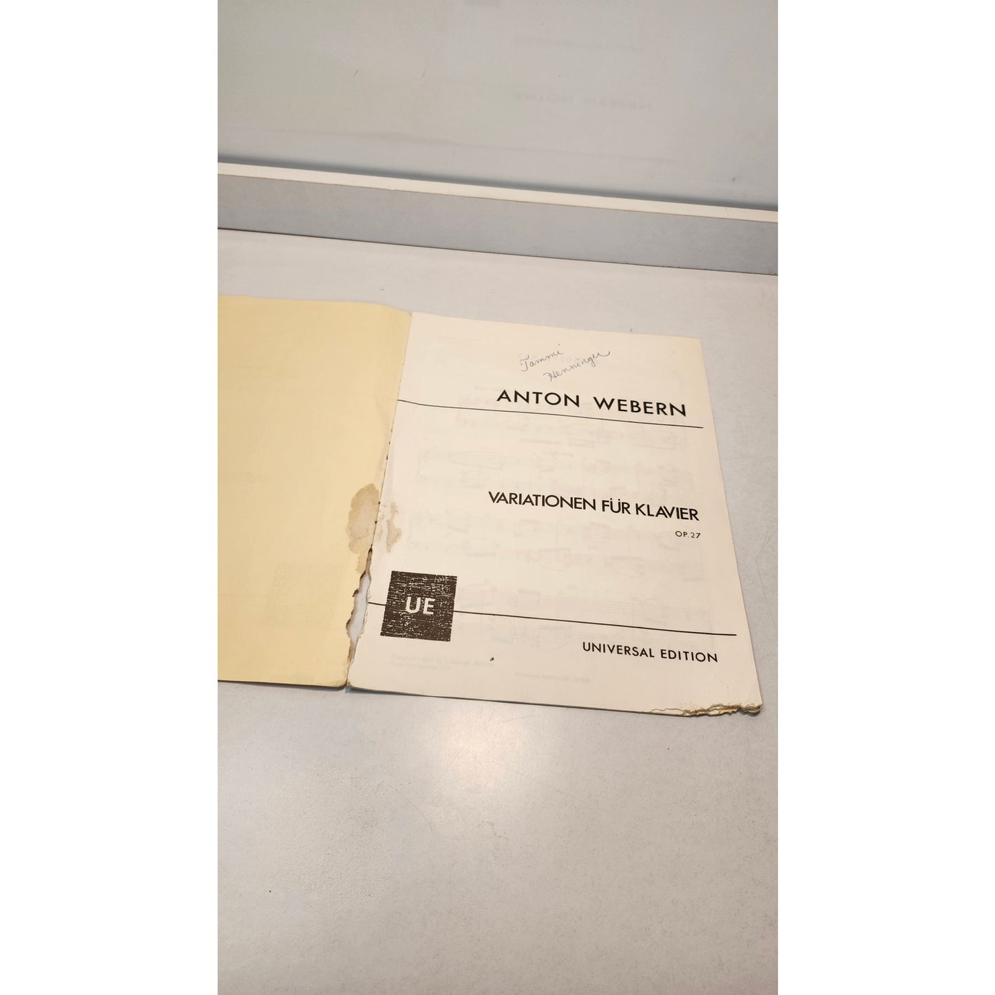 Anton Webern Variationen Klavier Op 27 Universal Edition UE 10881 Sheet Music