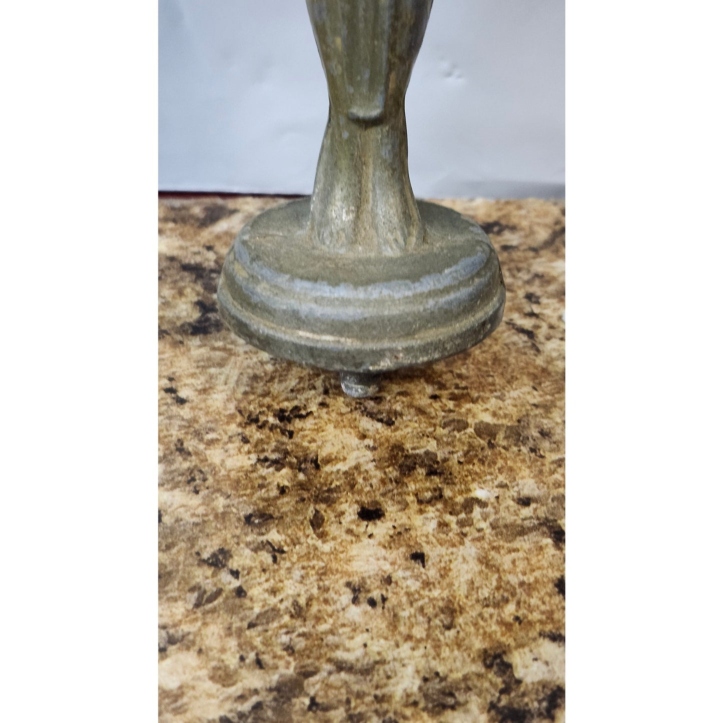 VTG Metal Trophy Torch Topper Victory Goddess Angel Figure Winged Art Deco 7.5"