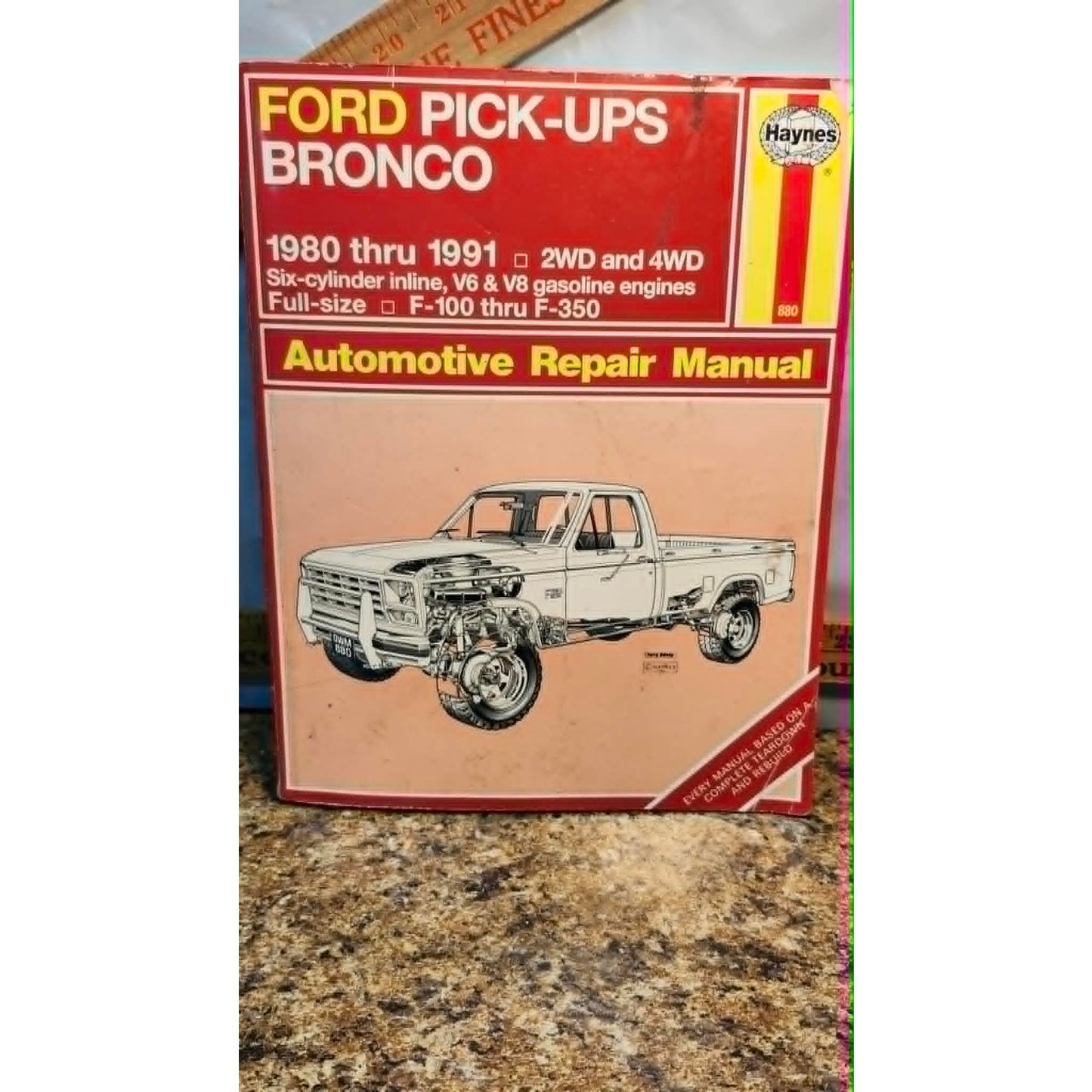 Vintage Haynes Ford Pick-Ups & Bronco 1980-1991 Automotive Repair Manual 880