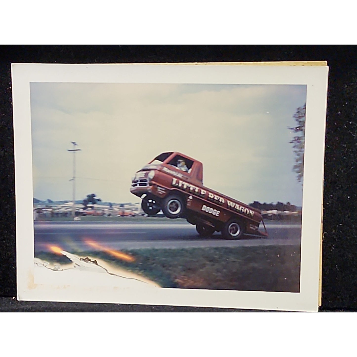 Vintage Original Racing Photograph "Little Red Wagon" At National Trail Raceway