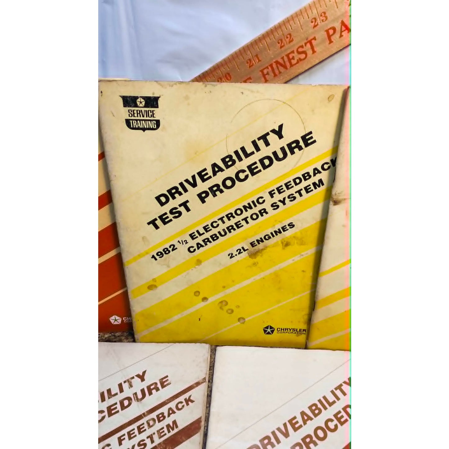 1983 Chrysler Driveability Test Procedure Manuals Lot of 5 Electronic Feedback