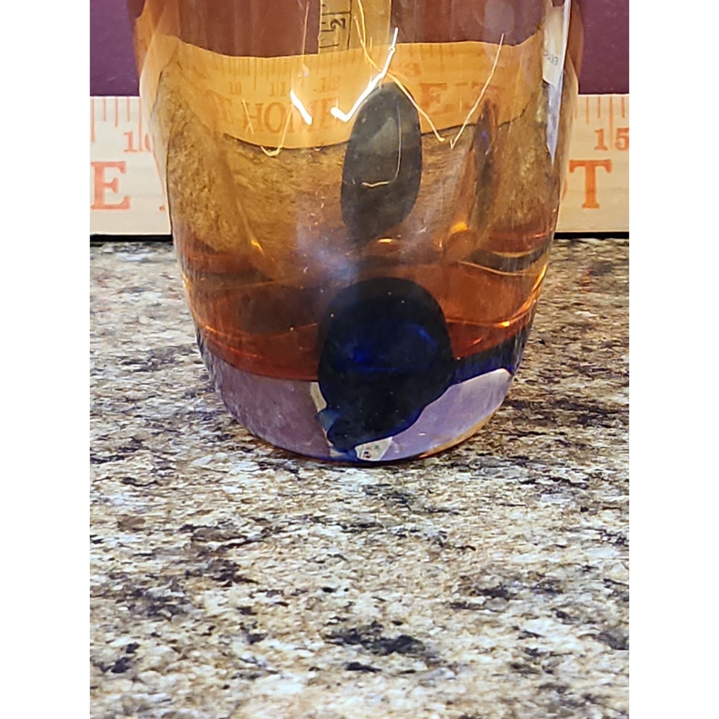 Blue Vintage Murano Style Teardrop Art Glass Vase, 12"