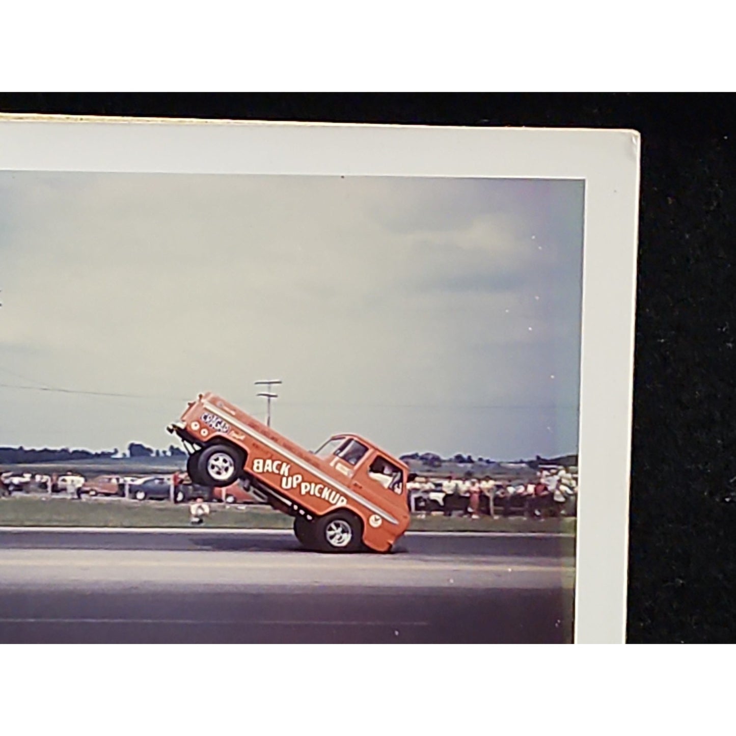 Vintage Original Racing Photograph "Back Up Pickup" At National Trail Raceway