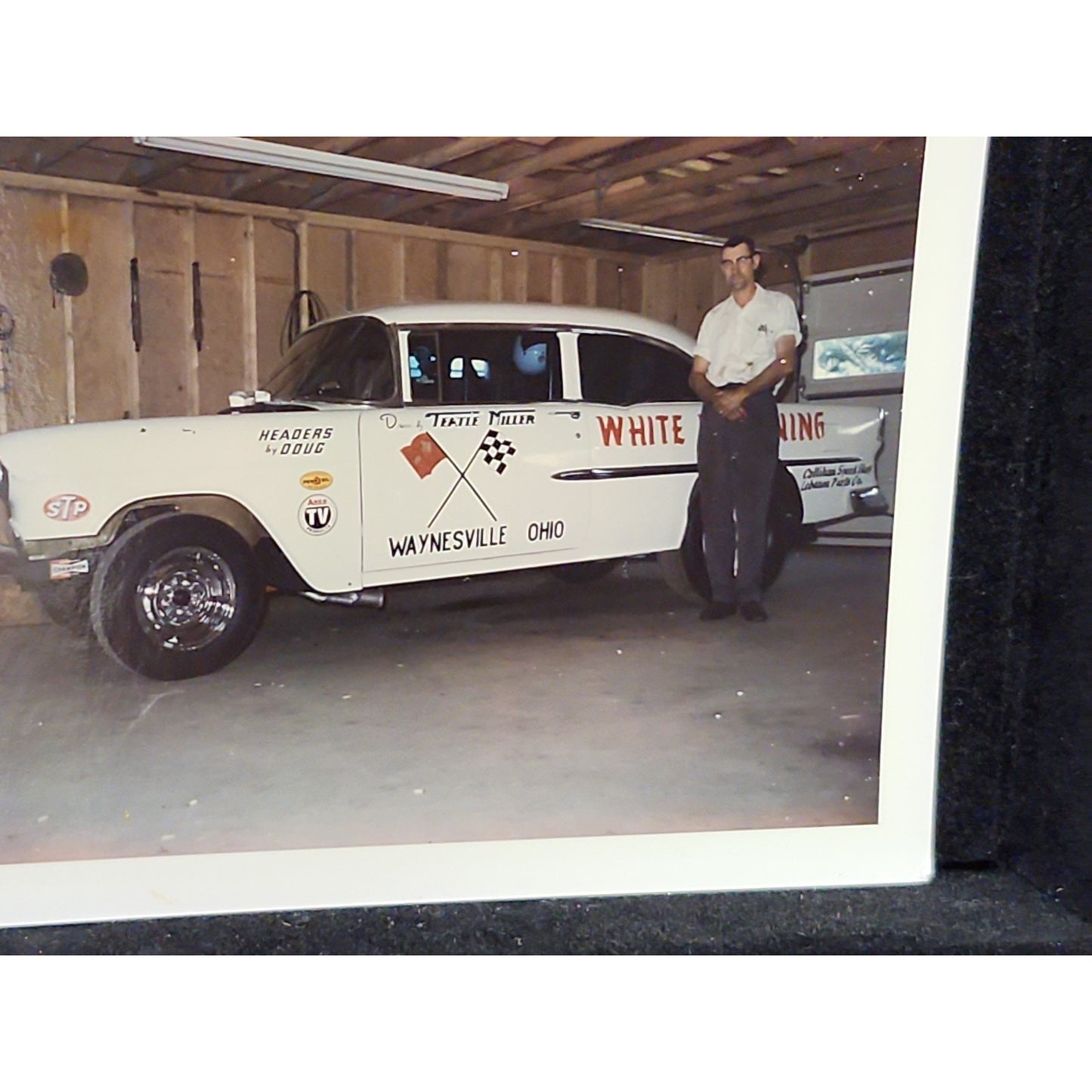 Vintage White Lightning Drag Racing Photo Teatle Miller Waynesville Ohio Chevy