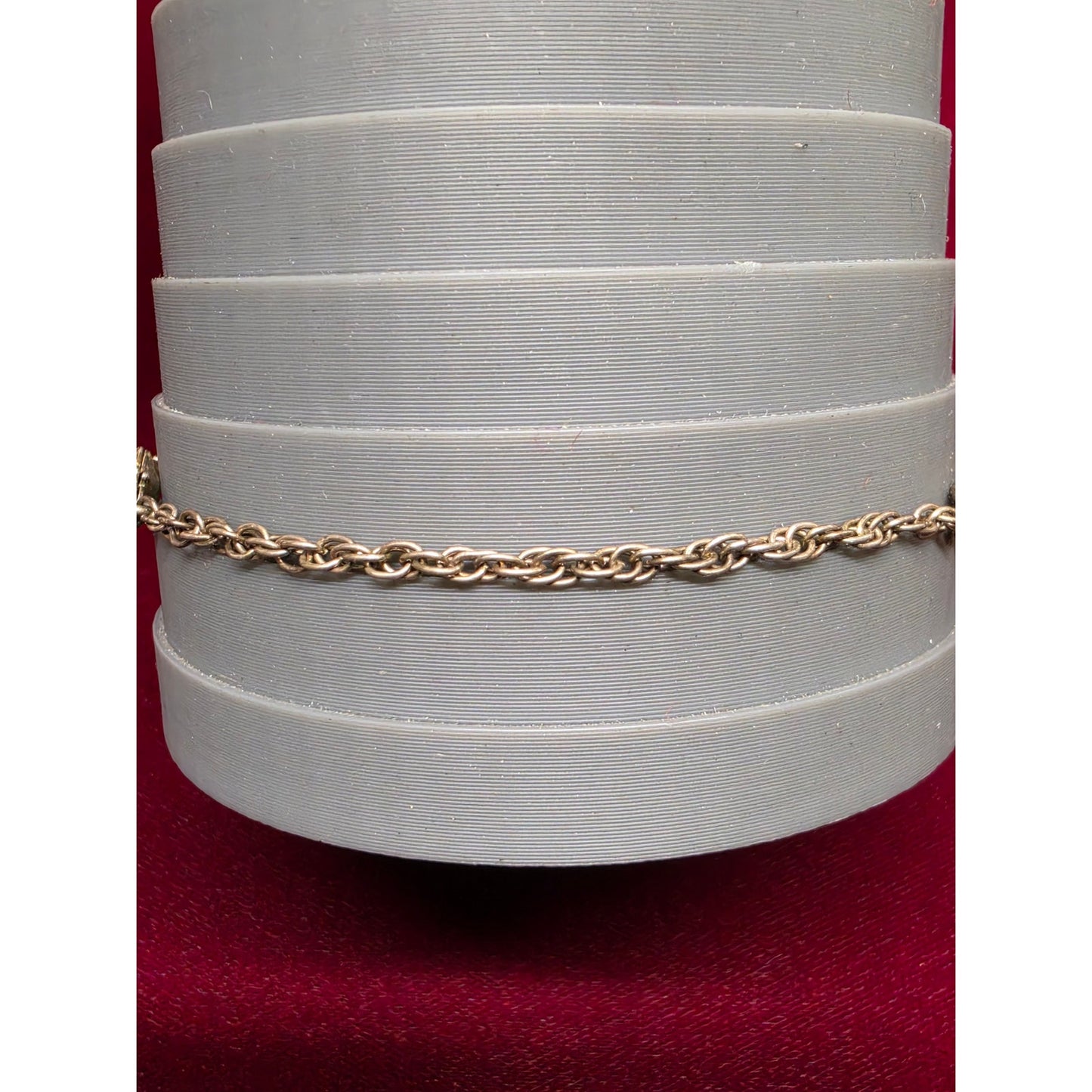 Vintage 925 Sterling Silver Star Link Charm Bracelet Rope Chain 9 Inch Italy