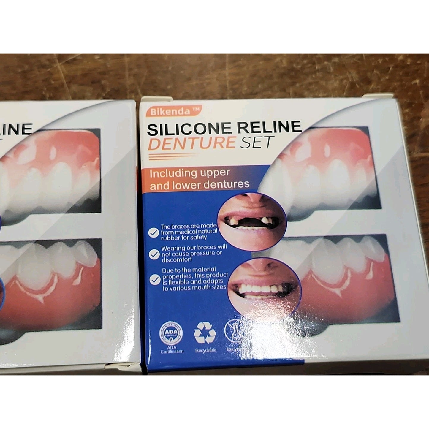 Lot of 2 Bikenda Denture Set Bikenda Silicone Reline Denture Set Upper And Lower