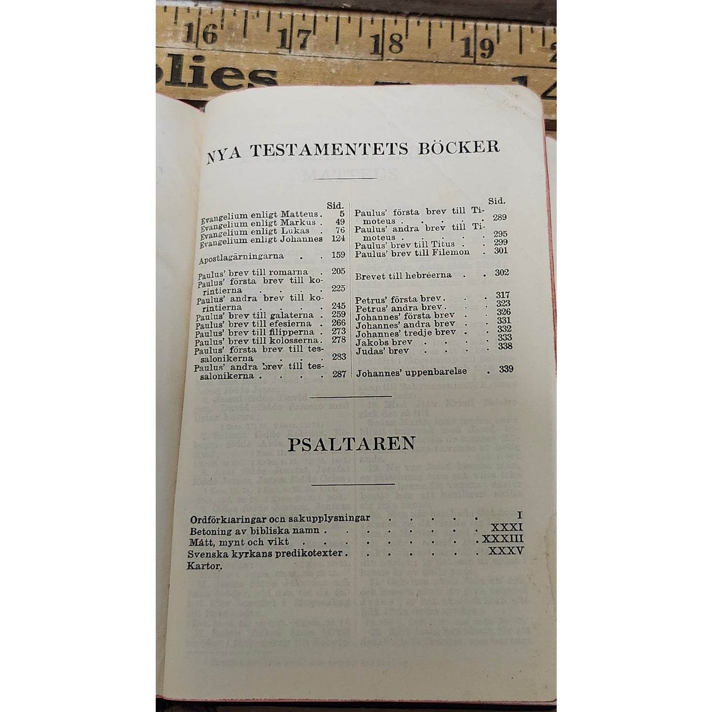 Vintage 1937 Swedish New Testament & Psalms Hardcover Bible 1917 Translation
