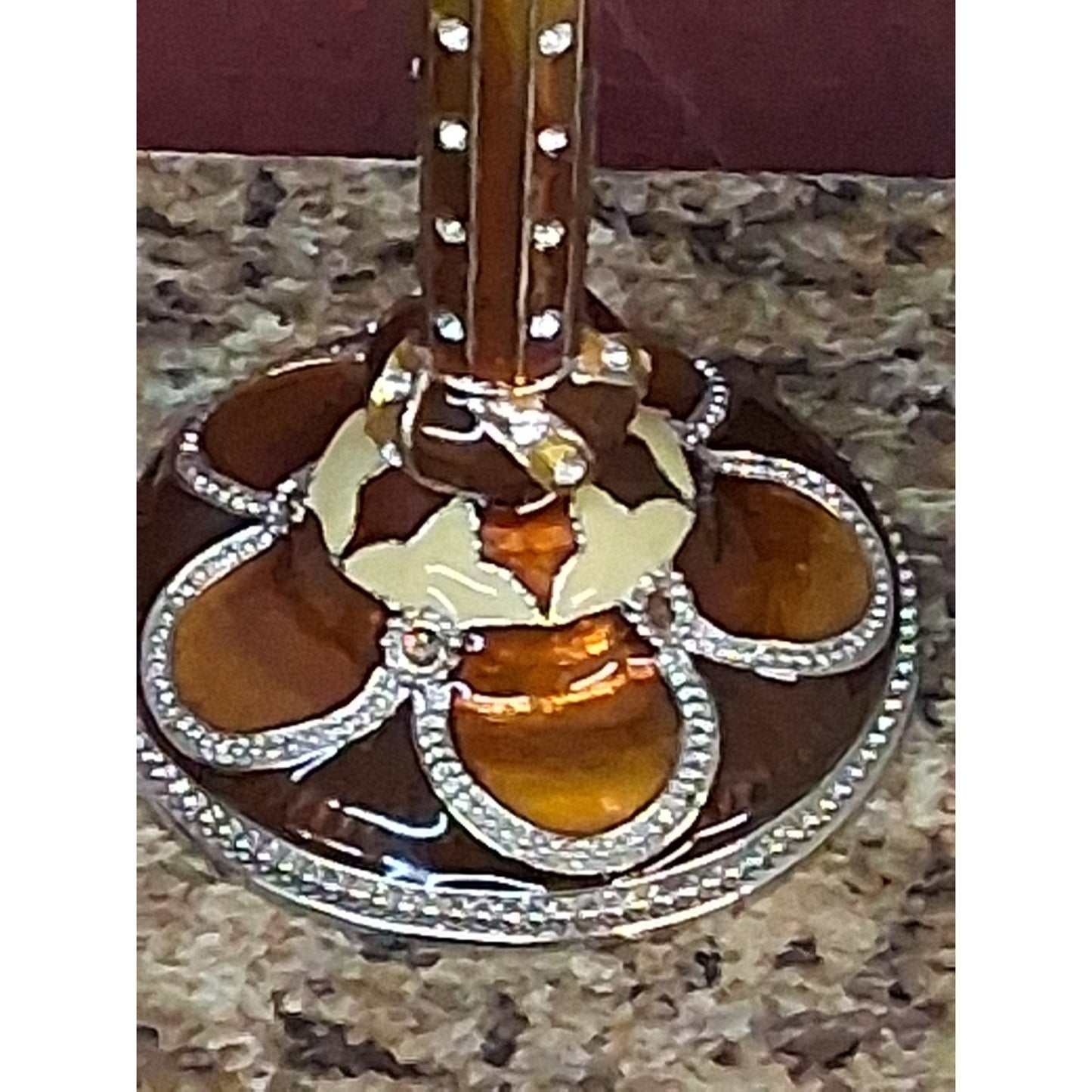 Jere' Wright Luxury Crystal Champagne Flute Sworavski Crystal Enamel