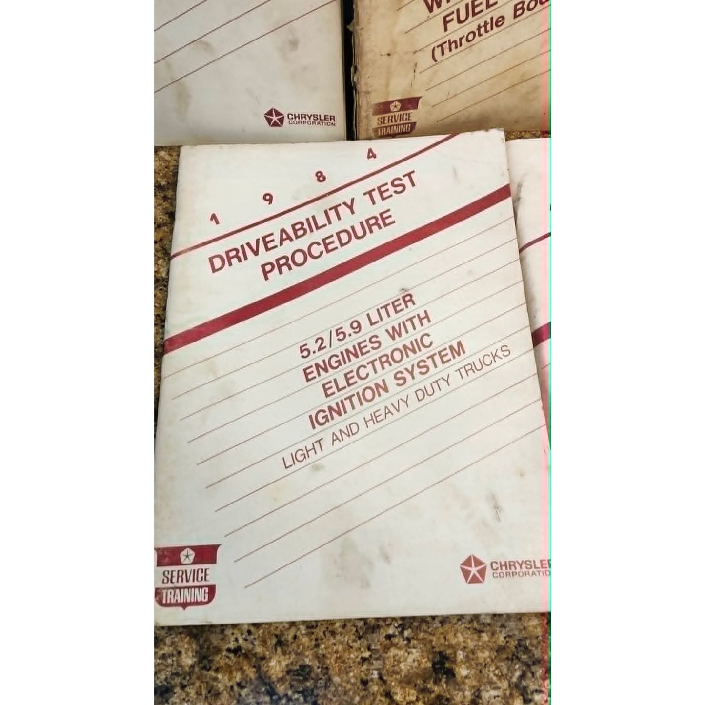 Vintage 1983 Chrysler Driveability Test Procedure Manuals Lot of 5