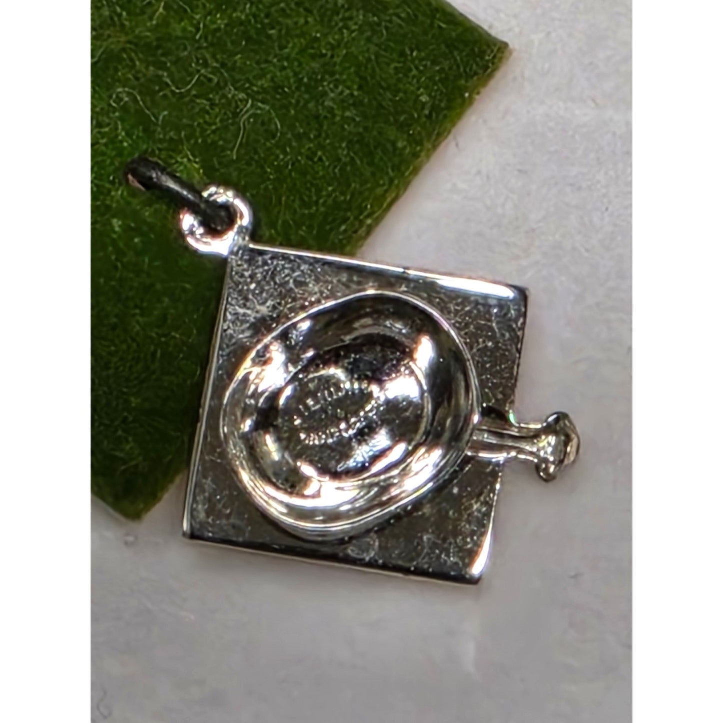 Vintage Danecraft Graduation Cap Mortarboard Charm Sterling Silver Pendant