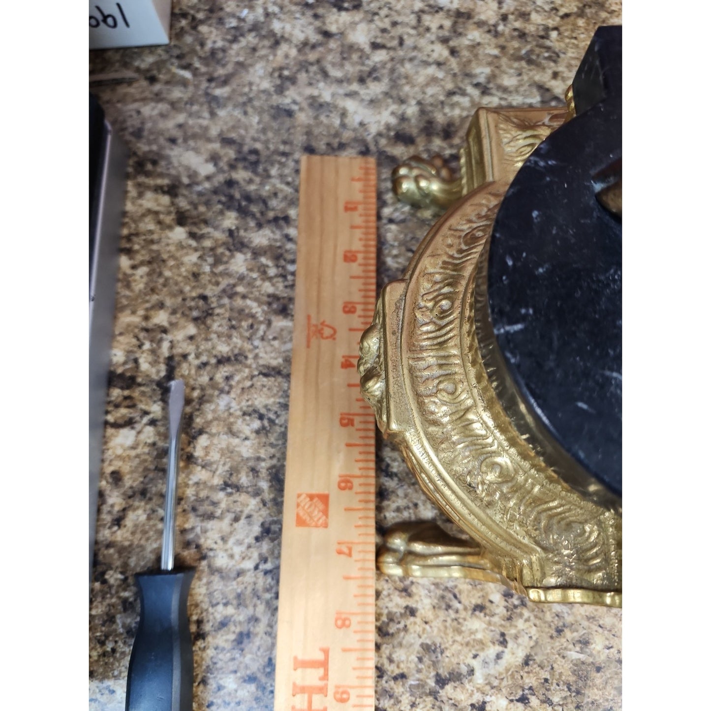 Large Imperial Lancini Italian Made Gilded Bronze & Marble Mantle Clock Satyrs