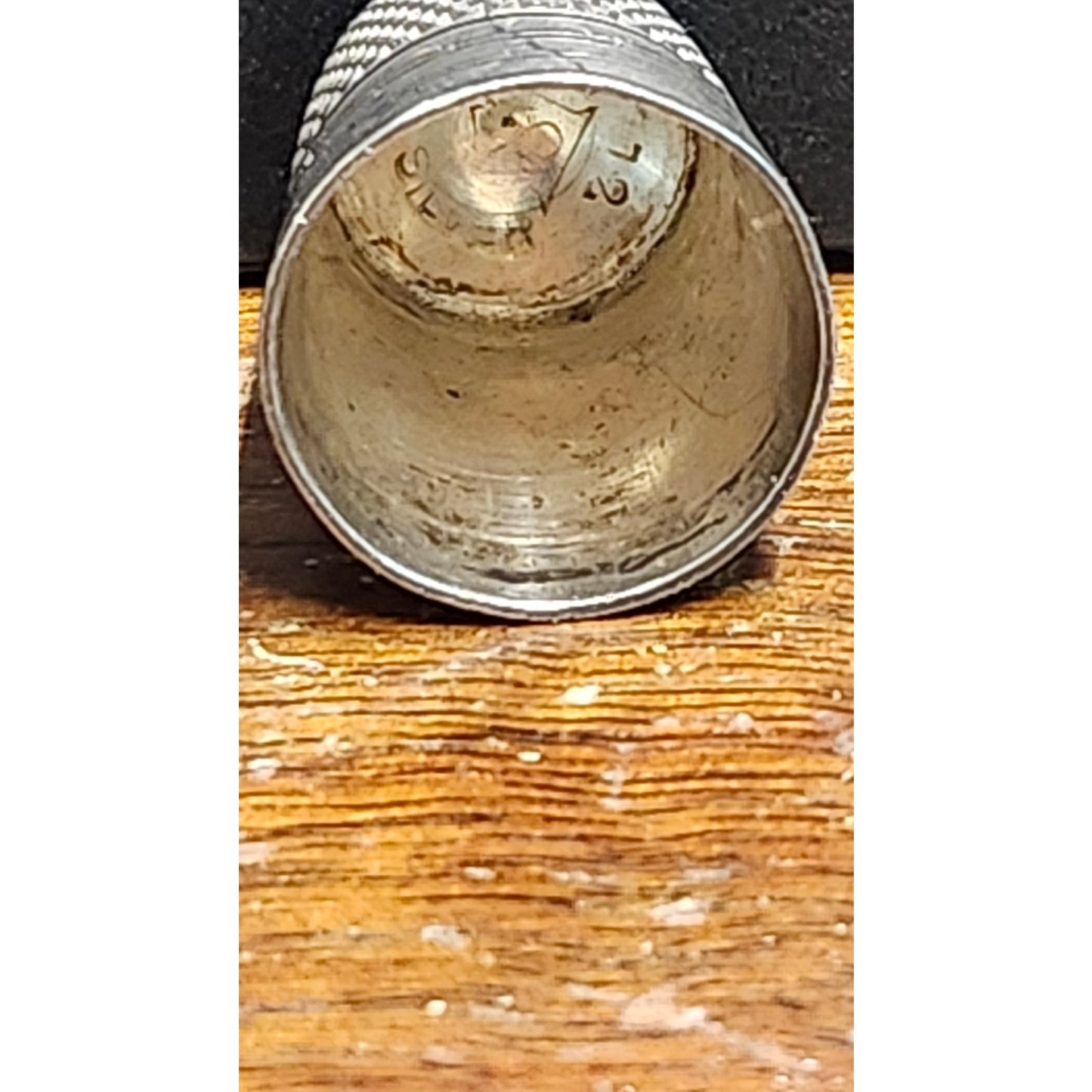Vintage Simon Brothers Sterling Silver Sewing Thimble Size 12 E.W. Engraved