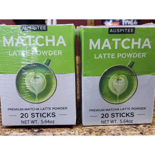 MATCHA LATTE Natural Powder Drink Mix 0.3 oz Packets 20ct EXP 12/27