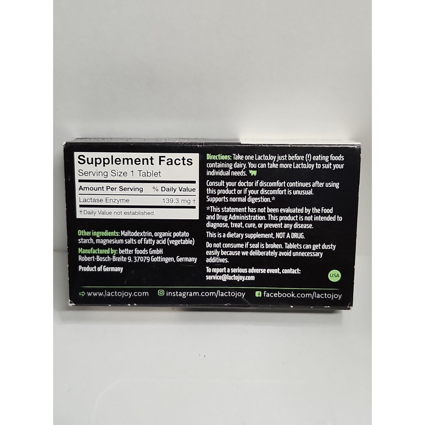 Lactojoy Feel Better Probiotic Dietary Supplement 45 Tablets 02/2027