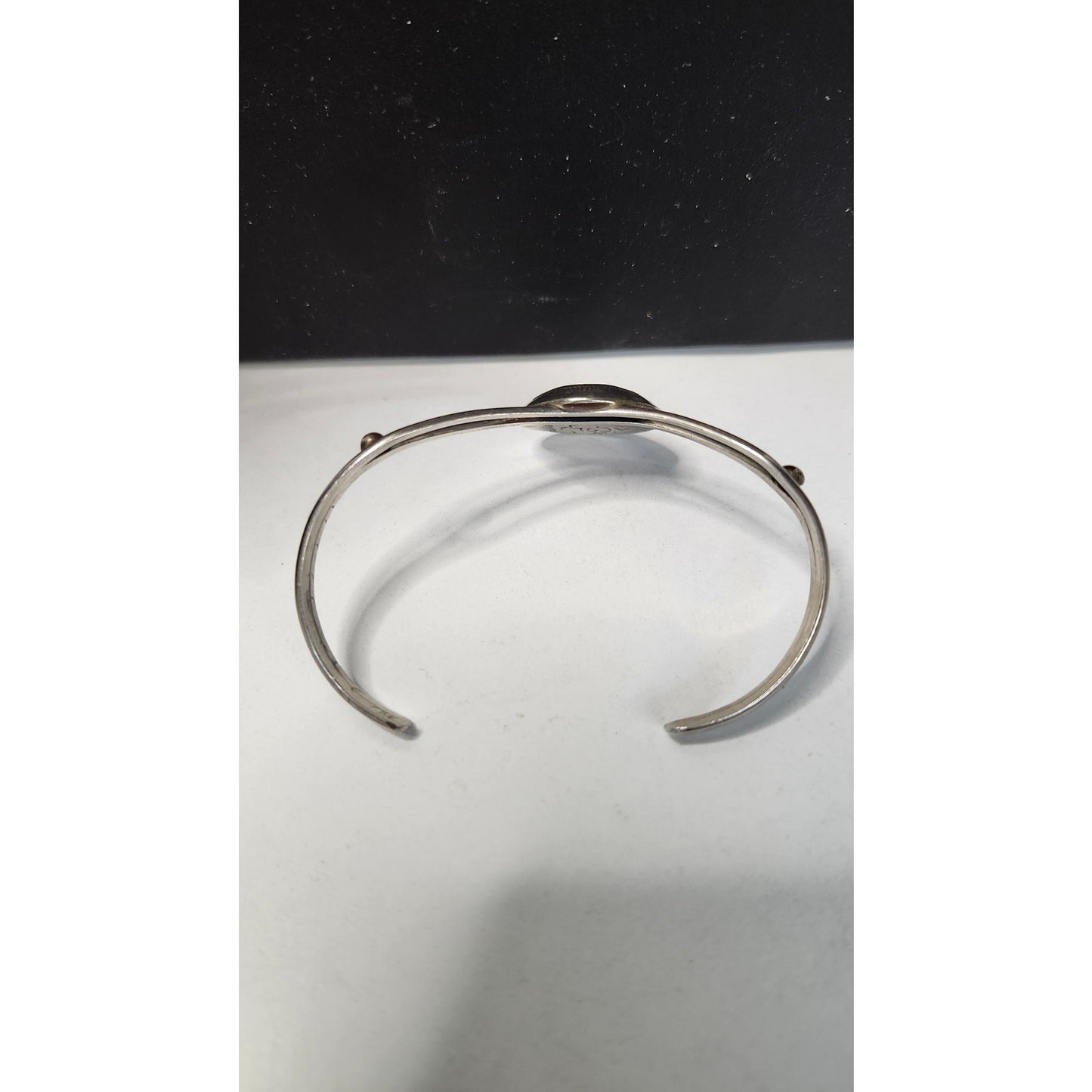 Vintage Teddy Goodluck 925 Sterling Silver Hematite Necklace & Cuff Bracelet Set