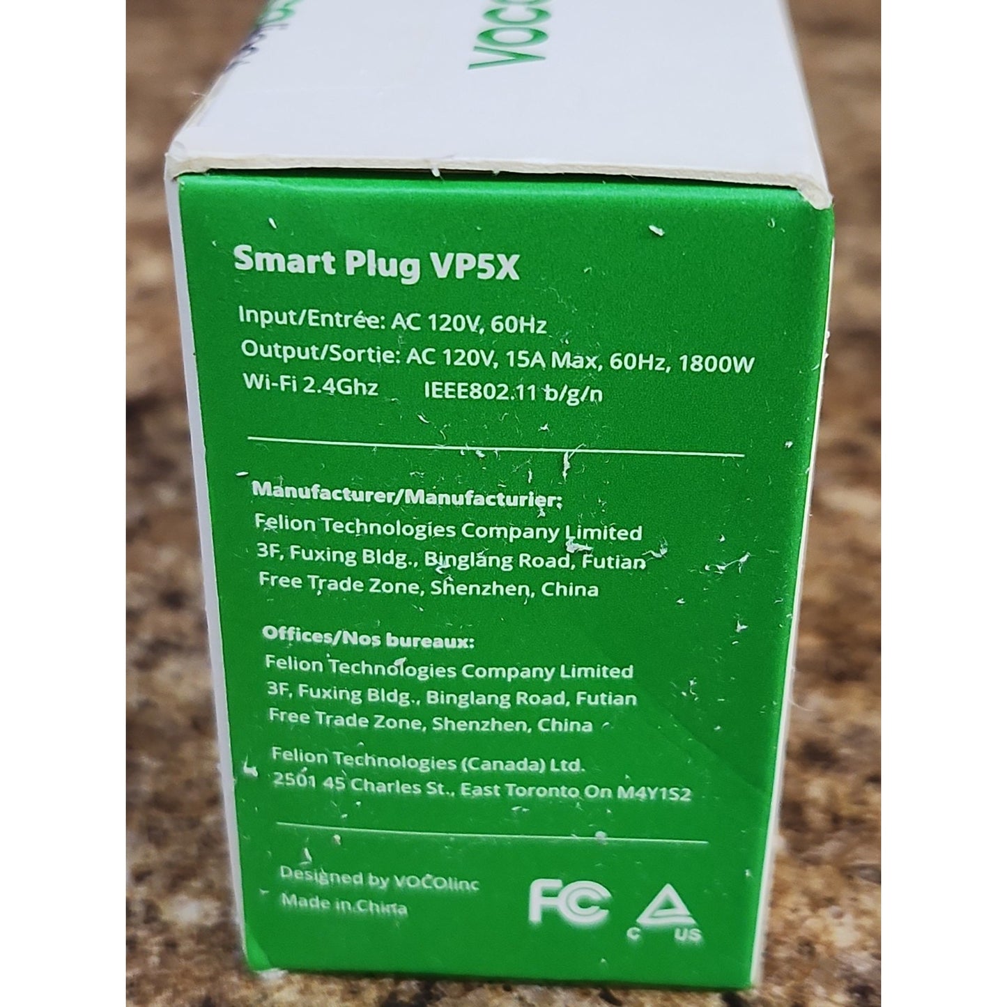 VOCOLINC Smart Plug VP5X, works w/ Alexa, Google - New in Box. Free Ship!