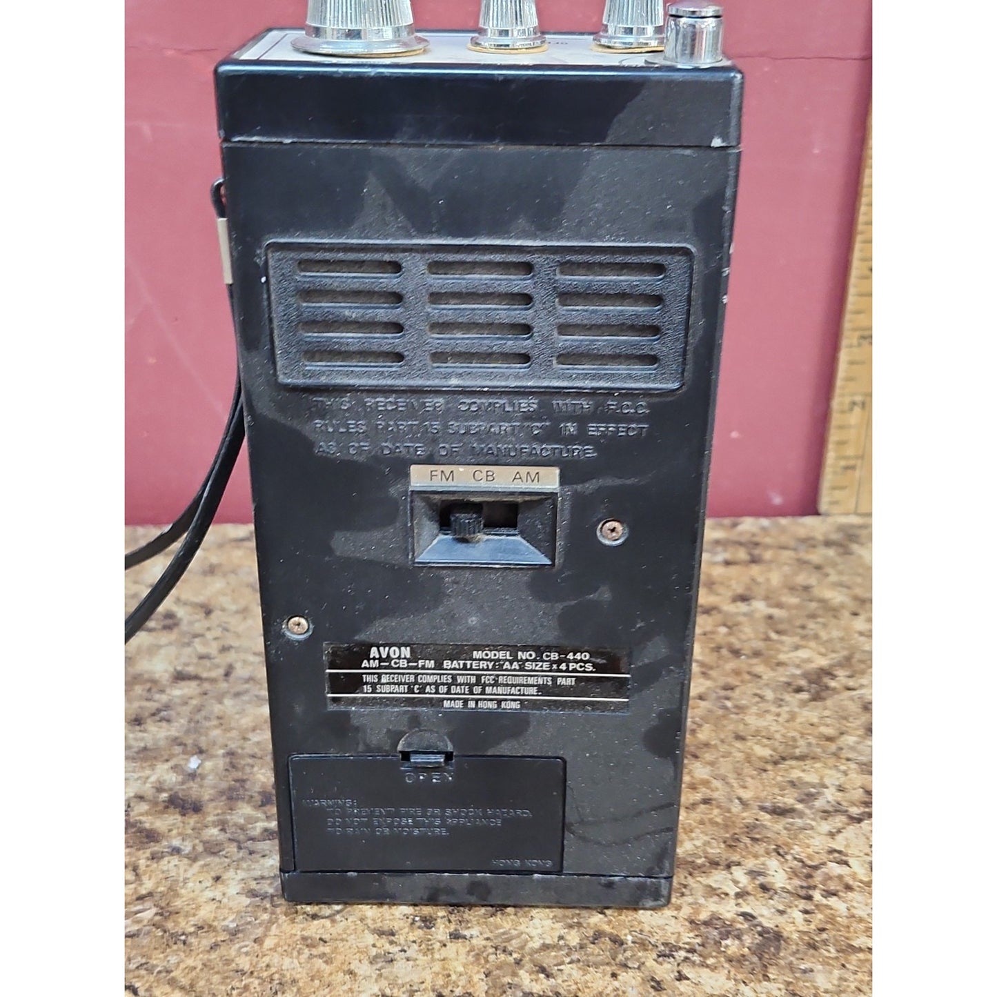 Avon CB, AM, FM Portable Handheld Radio Model CB-440 As Is