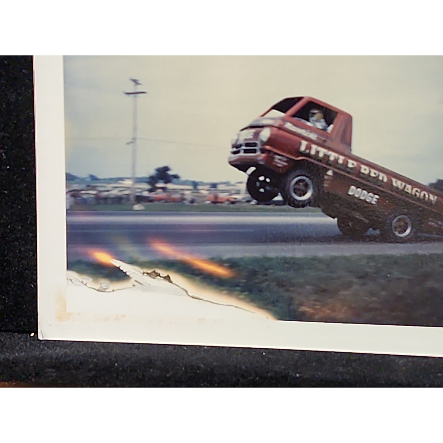 Vintage Original Racing Photograph "Little Red Wagon" At National Trail Raceway
