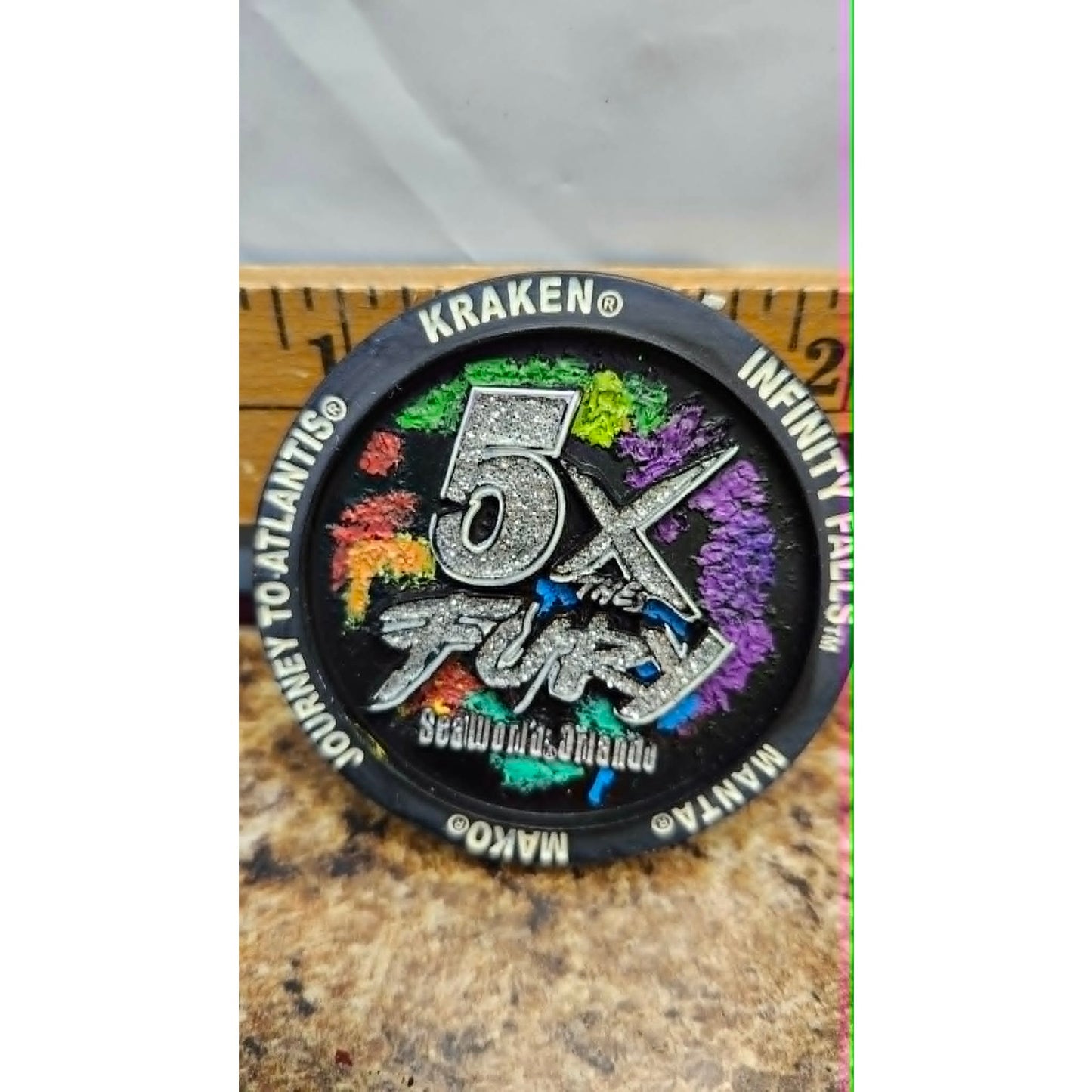 New SeaWorld 5x The Fury Refrigerator Magnet Theme Park Souvenir