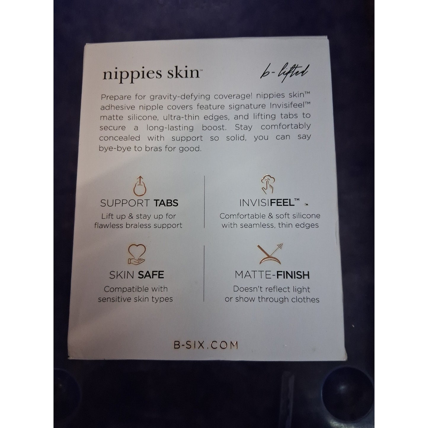 Nippies skin B-SIX Matte Finish Covers Size A-C One Pair