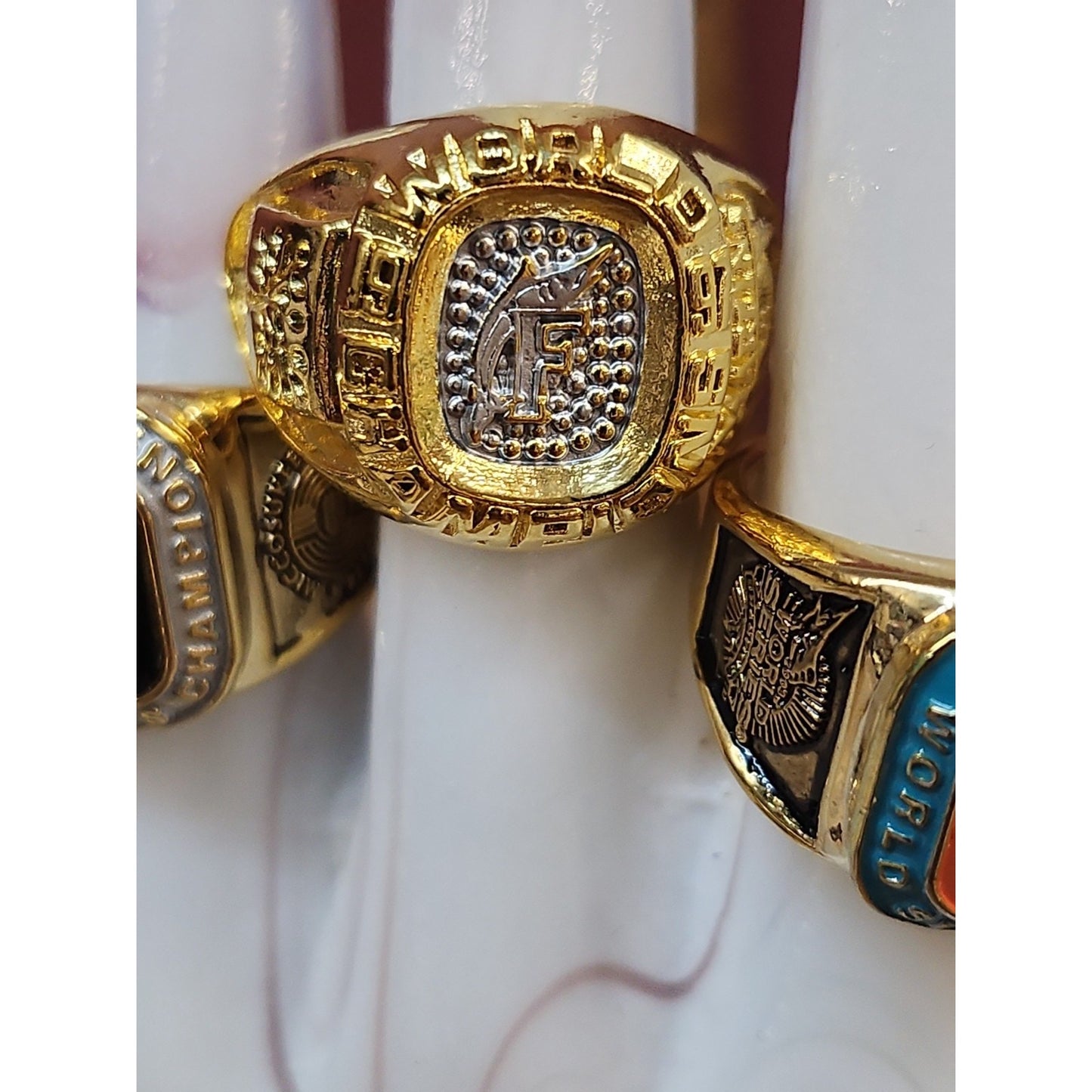 Lot Of 3 Florida Marlins (2) 1997 World Series Champions Replica Rings
