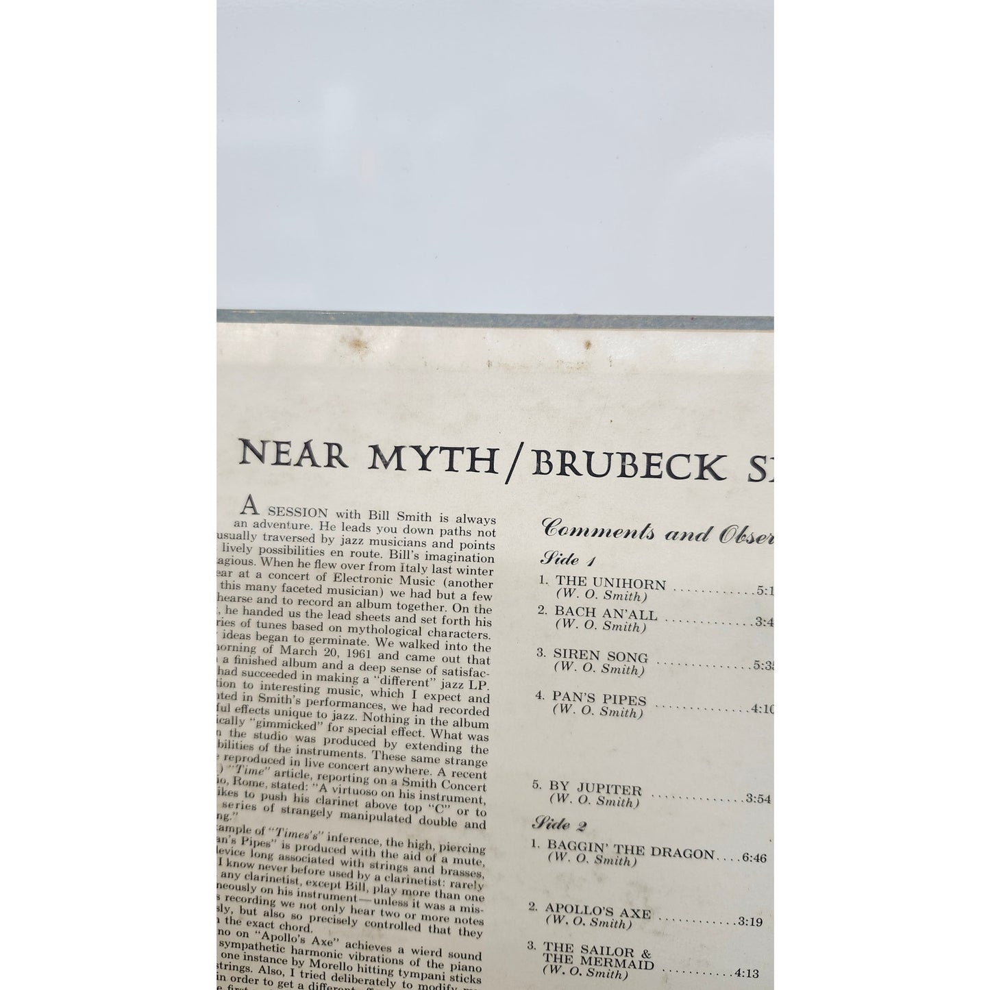 Dave Brubeck Quartet Near-Myth Brubeck-Smith Red Vinyl LP Fantasy 3319 1961