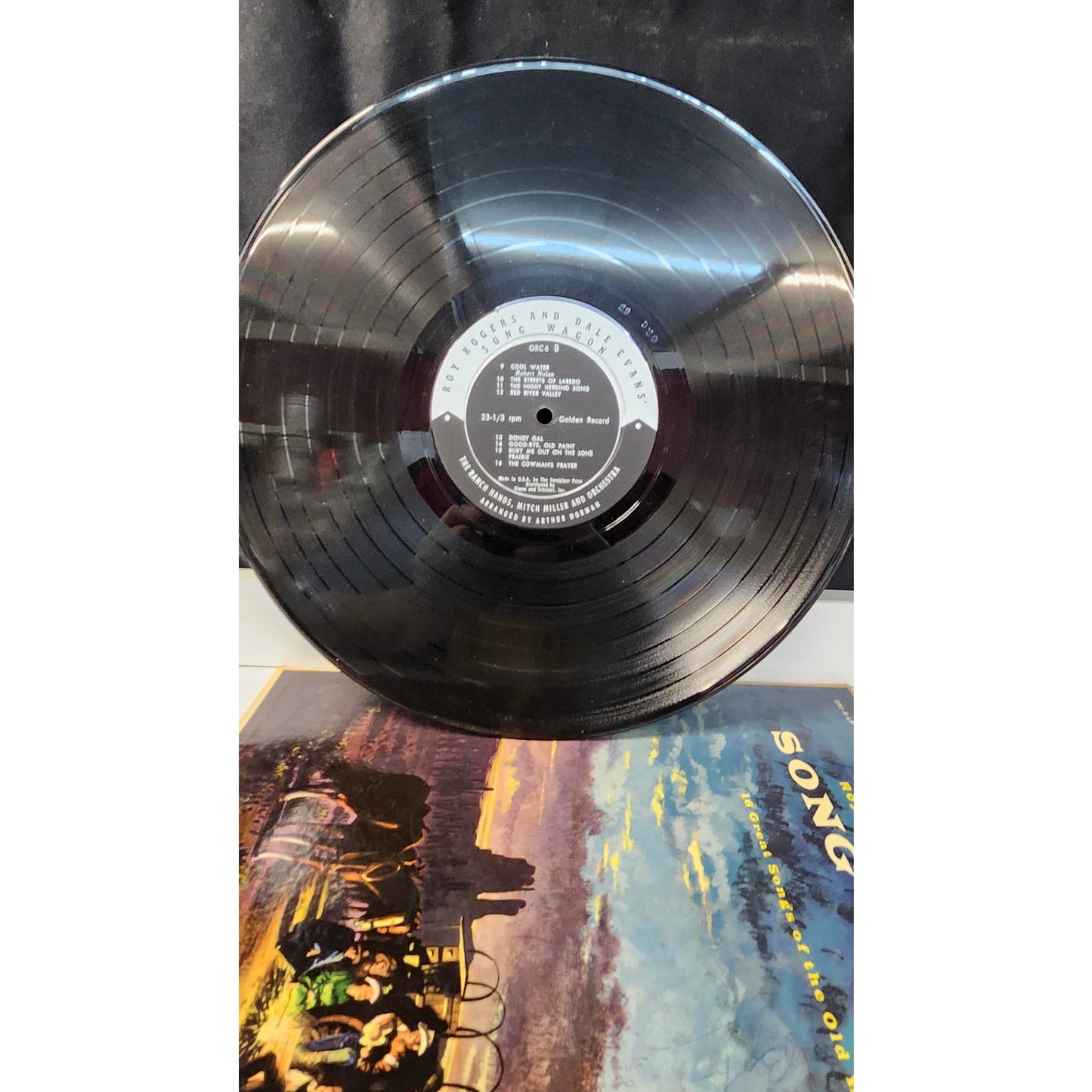 Roy Rogers Dale Evans Song Wagon Vinyl LP Album Golden Records Western 33 RPM